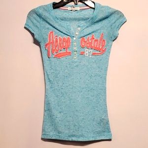 ☆HOST PICK☆ Aeropostale xs touquise blue w pink